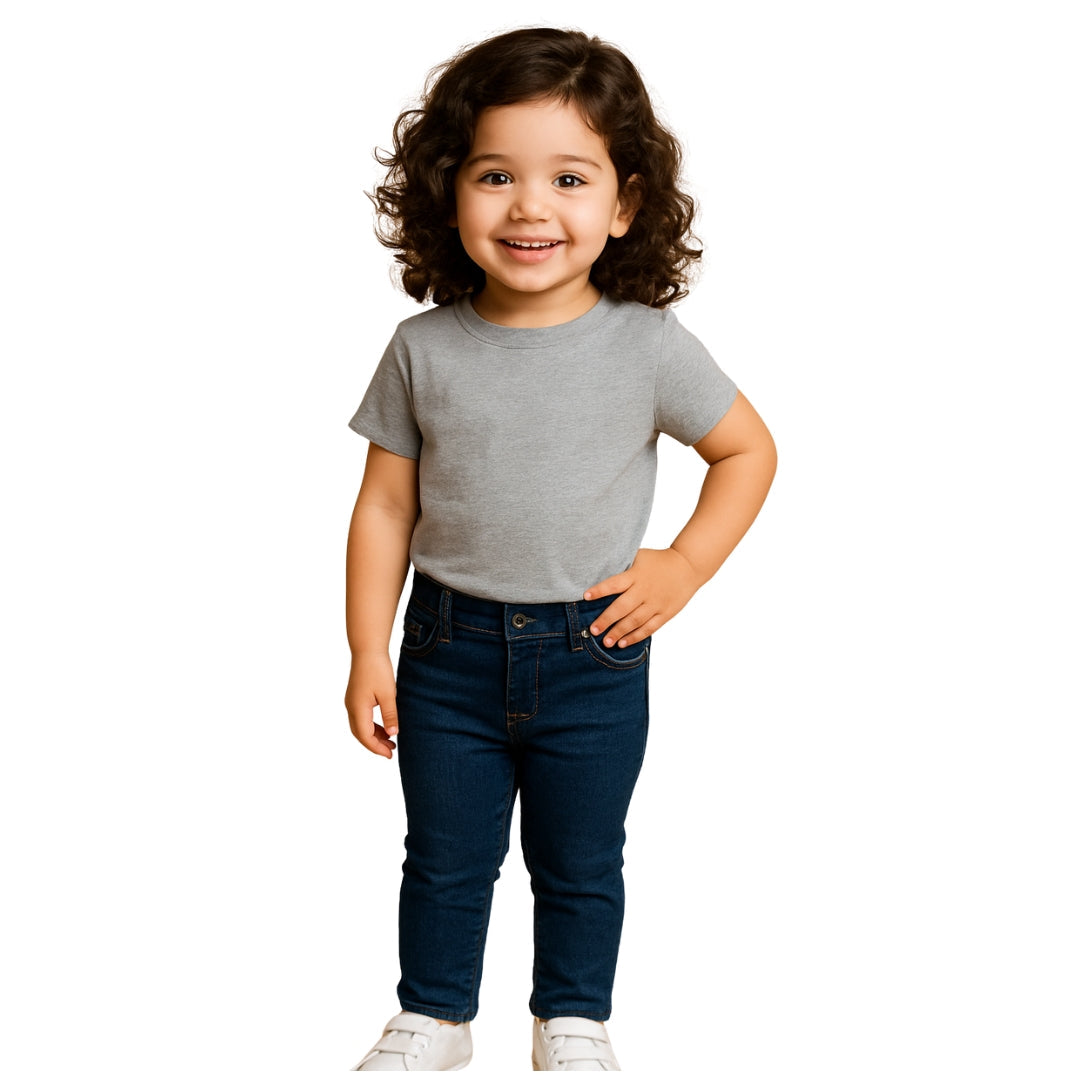 LittleLux Unisex Navy Stretch Jeans – Soft, Flexible, Everyday Comfort Denim