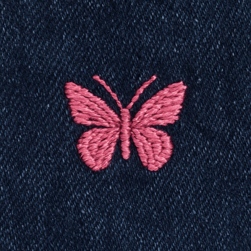 LittleLux Girls Black Butterfly Embroidered Jeans – Soft Stretch Denim, Wide-Leg, Cute & Stylish
